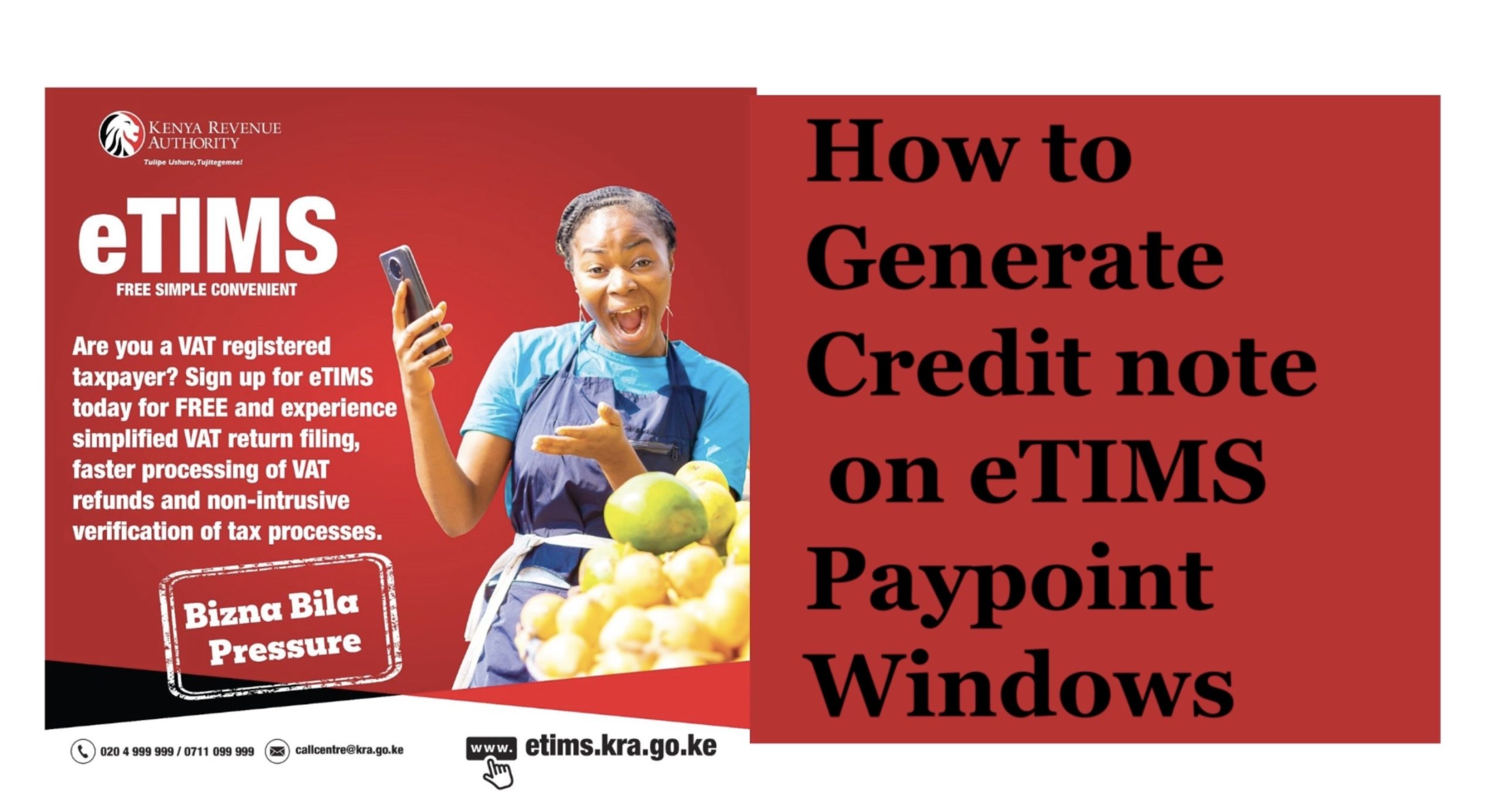 eTIMS: HOW TO GENERATE A CREDIT NOTE | Goods/ both goods and services traders only