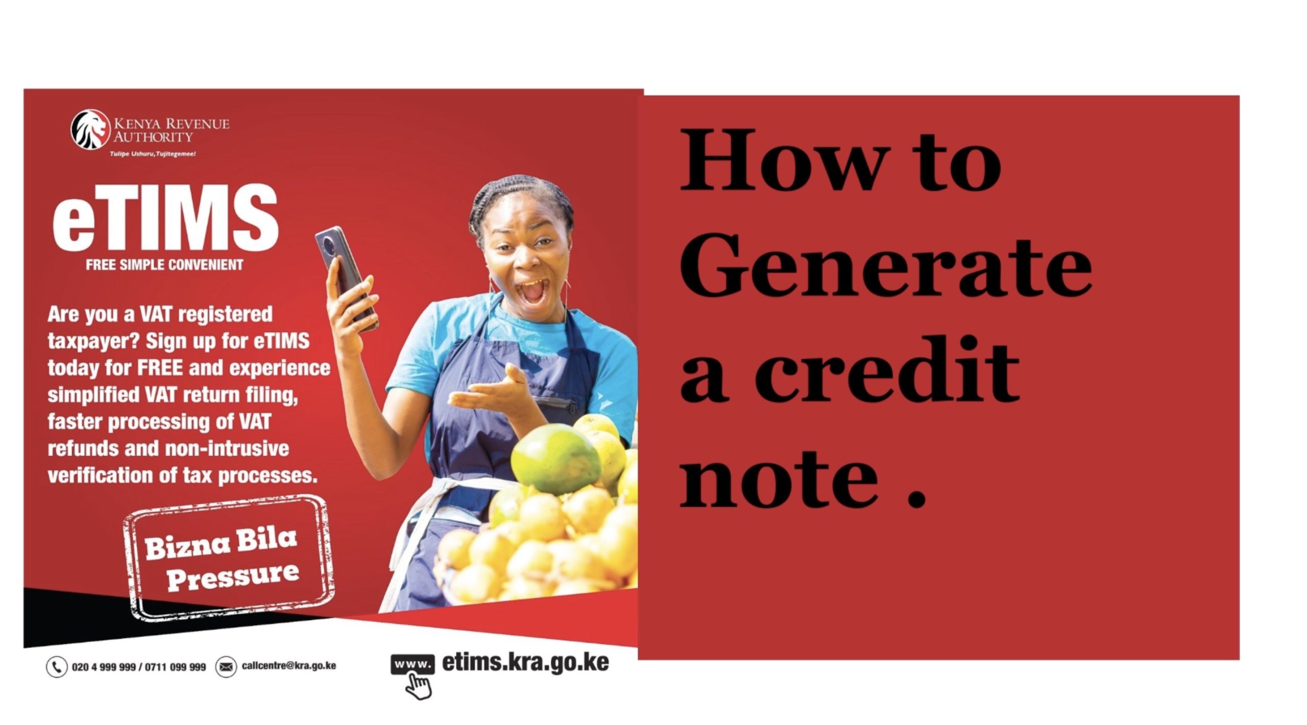 eTIMS: HOW TO GENERATE A CREDIT NOTE | Service traders only