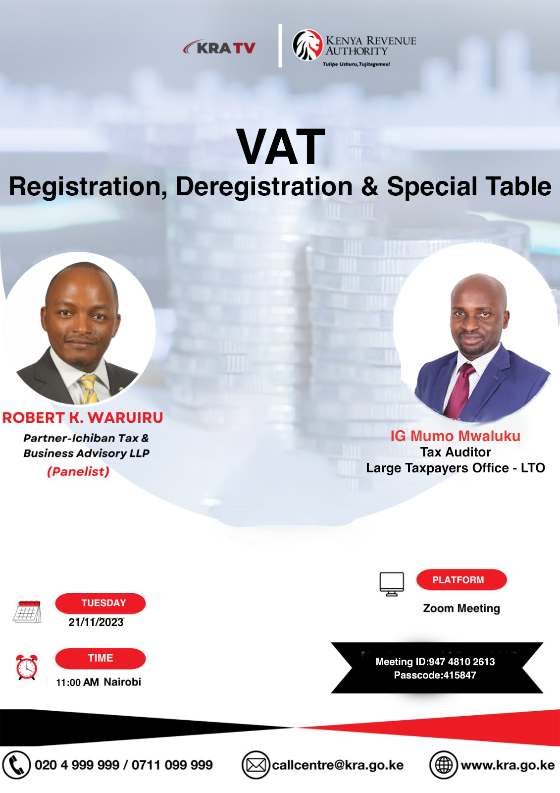 VAT- Registration, Deregistration & Special Table
