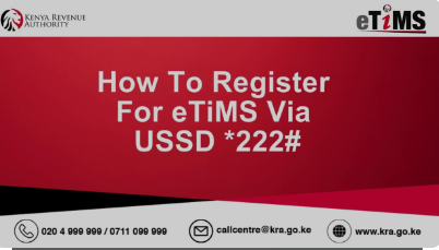How to register for eTIMS via USSD _222#